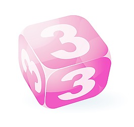光滑的立体图形数字3矢量