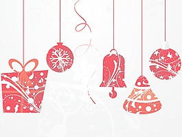 懸掛的圣誕節(jié)圖標(biāo)背景