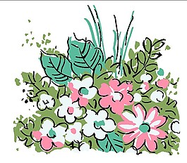 粉色花草