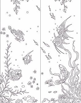 藝術玻璃 海底世界