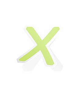 贴纸字母矢量字符集