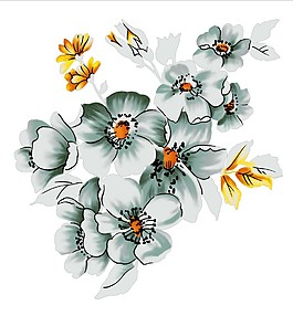 美麗深灰色鮮花