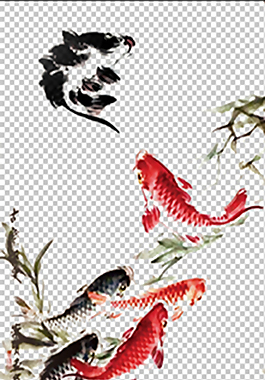 多彩墨汁魚