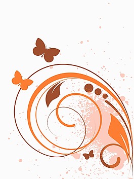 垃圾漩渦與蝴蝶矢量
