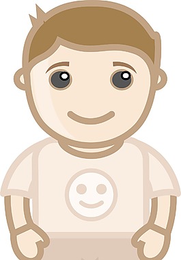 快樂的孩子-矢量字符的卡通插畫