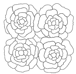 線條花