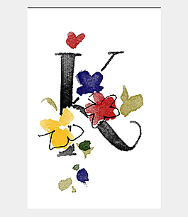 水彩花