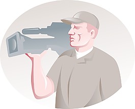 視頻攝像機的攝影師拍攝