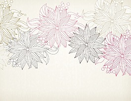 秋天的花卉背景矢量