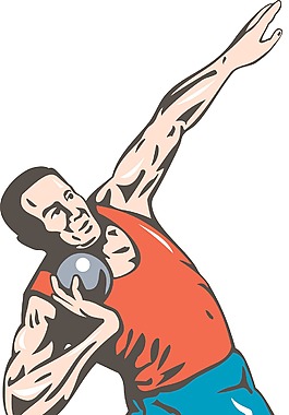 運動員扔鉛球