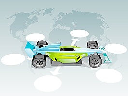 矢量插畫的跑車
