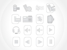 電子郵件和Web瀏覽器的圖標集系列