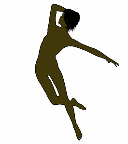 一個(gè)假扮女人剪影