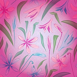五顏六色的花卉圖案矢量
