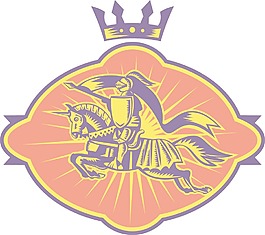 騎士騎馬長矛復古