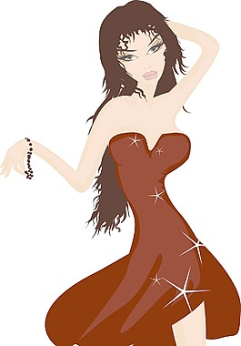 矢量卡通女孩
