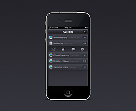iphone下载程序界面PSD素材