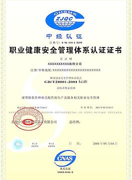 職業健康安全管理證書