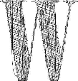 手绘字体矢量插画