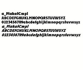 a_PlakatCmpl 英文字體下載