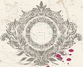 矢量旧货花框