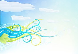 矢量彩色漩渦的背景