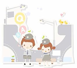 最新韓國矢量卡通素材296