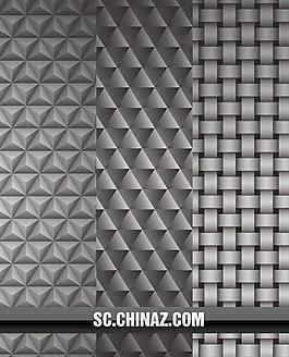3D灰色立體背景矢量圖下載