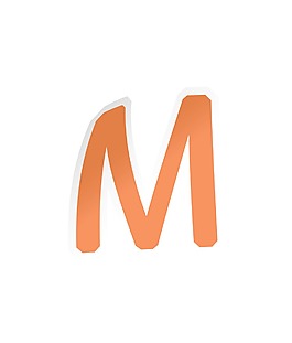 贴纸字母矢量字符集