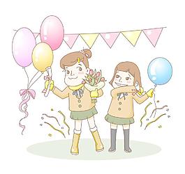 手拿證書慶祝的女生們