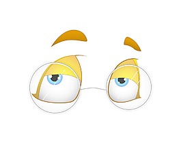 可愛的眼睛與眼鏡