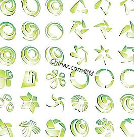 3D綠色標(biāo)志矢量圖下載