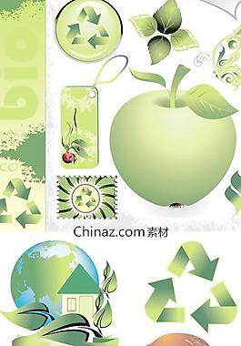 生態環保主題設計元素矢量下載
