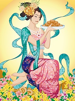 花叢中的仙女