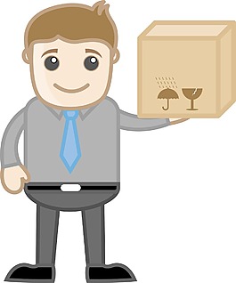 保持一個投遞箱-卡通生意