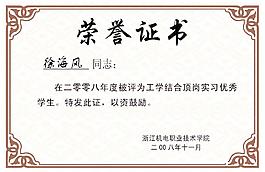 榮譽(yù)證書模板