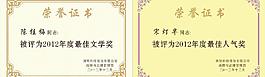 榮譽(yù)證書