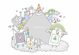 韓國卡通記事本模板20