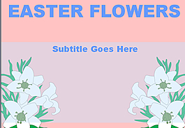 复活节的花PPT模板