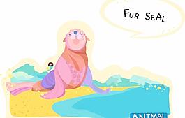 韓國可愛動物樂園插畫27