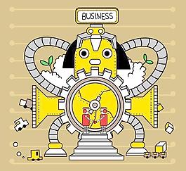 韓國機器人卡通插畫23