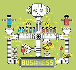 韩国机器人卡通插画04