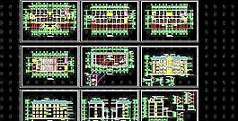 四層城鎮(zhèn)鎮(zhèn)政府小型簡(jiǎn)易辦公樓建筑施工圖