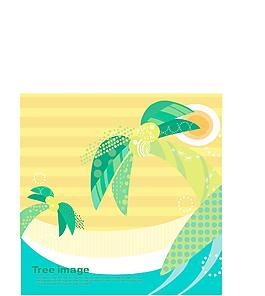 韓國卡通樹時尚元素矢量素材20