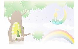 韓國可愛卡通場景矢量素材02
