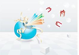 節(jié)日彩帶禮物矢量AI素材07