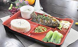 蔥烤鯽魚飯圖片