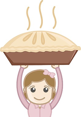 女士拿着饼