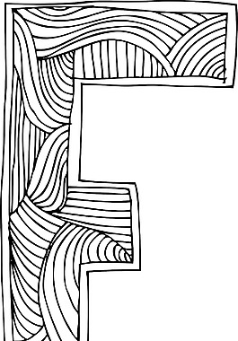 摘要手寫(xiě)體字母矢量插畫(huà)
