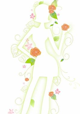 時(shí)尚花紋與女人10